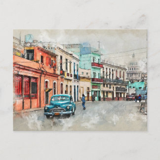 Einfache kleine Stadt Postkarte