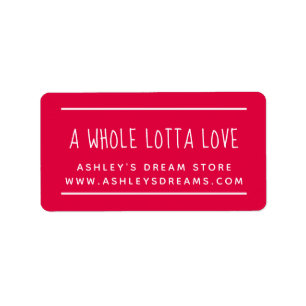 Einfache kleine Unternehmen Red Vielen Dank Sticke Adressaufkleber