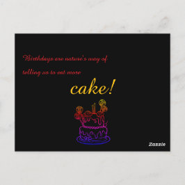 Einfache Kontur Einladung Geburtstag Postkarte