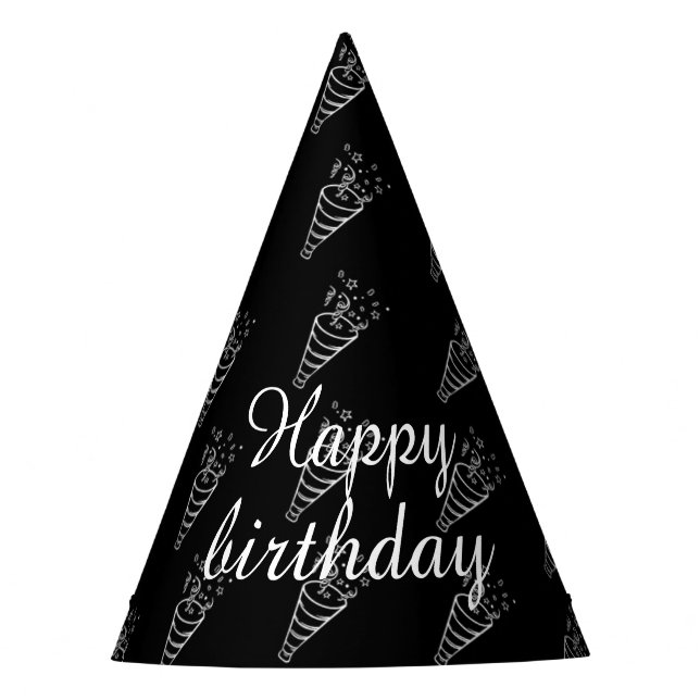 Einfache Kontur Party Partyhütchen (Vorderseite)