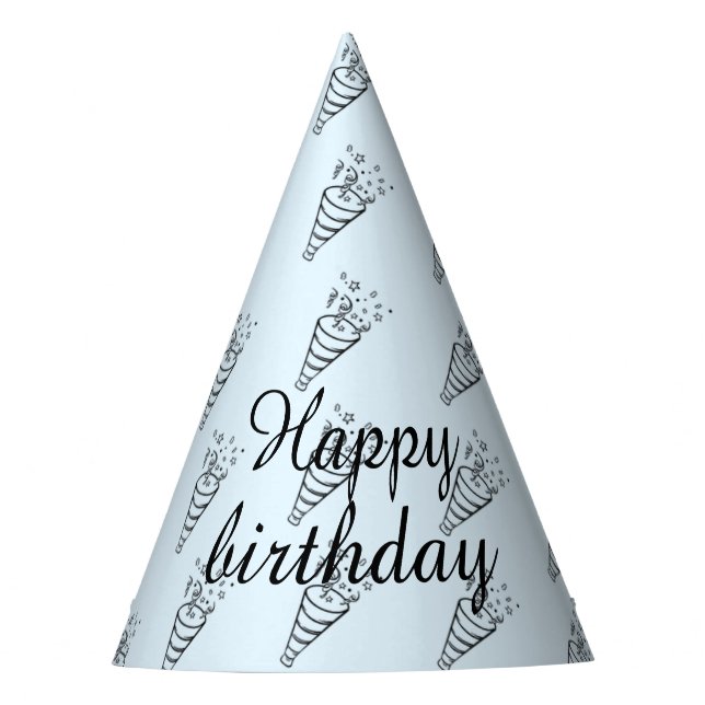 Einfache Kontur Party Partyhütchen (Vorderseite)