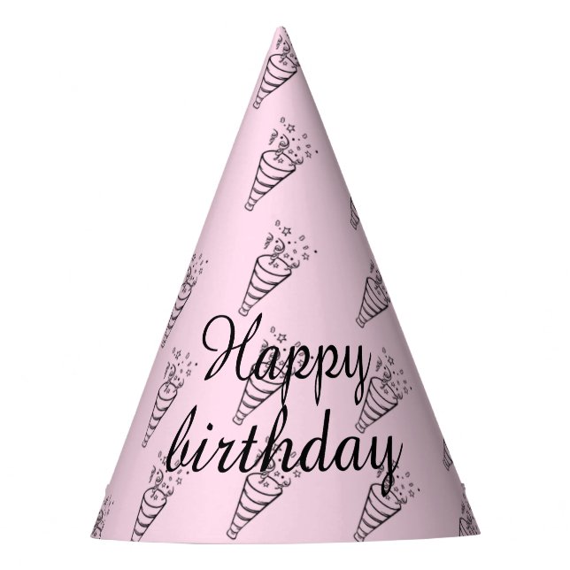 Einfache Kontur Party Partyhütchen (Vorderseite)