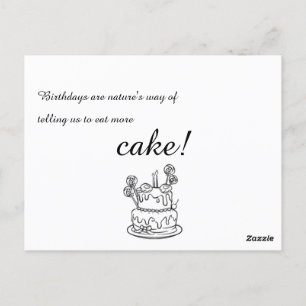 Einfache Kontur zum Geburtstag Postkarte