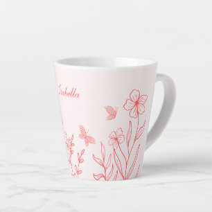einfache korallenrosa Botanik Milchtasse