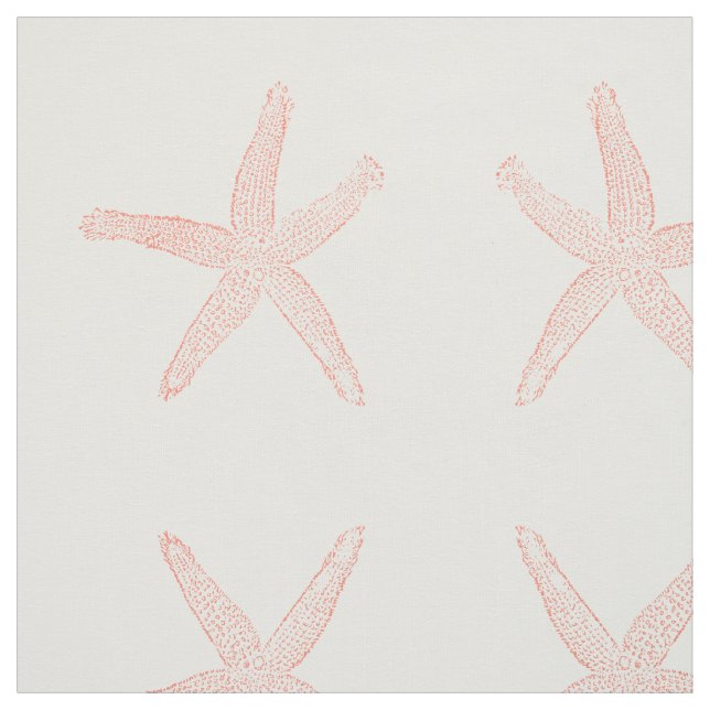 Einfache korallenrote Starfish Stoff (Muster)