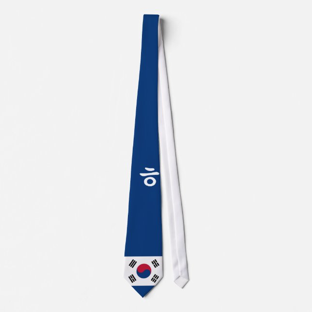 Einfache Koreaner-Hangeul-Krawatte mit Flagge Krawatte (Vorderseite)