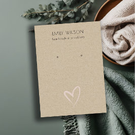 Einfache Kraft-Blush-Herz-Stuhlvorführung Visitenkarte