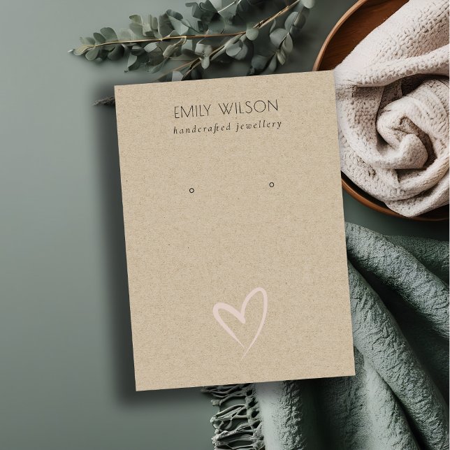 Einfache Kraft-Blush-Herz-Stuhlvorführung Visitenkarte (Von Creator hochgeladen)