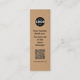 Einfache Kraft Paper Lesezeichen Card Mini Visitenkarte