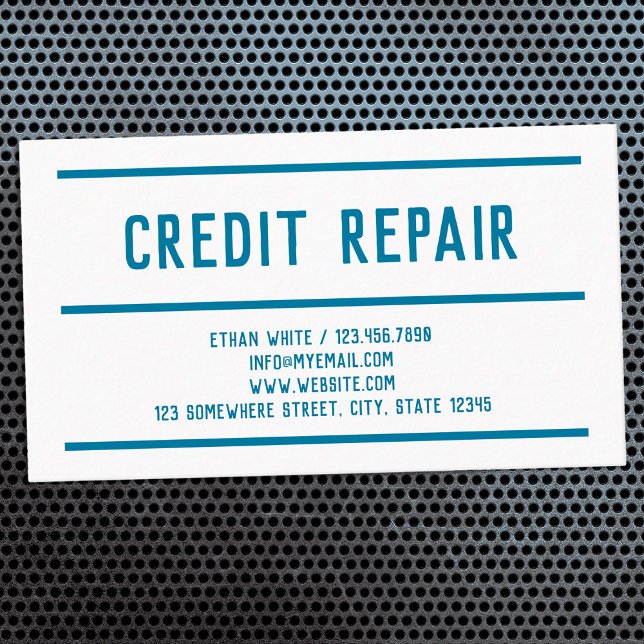 🤝 einfache Kreditreparatur Visitenkarte (Simple Credit Repair Business Cards)