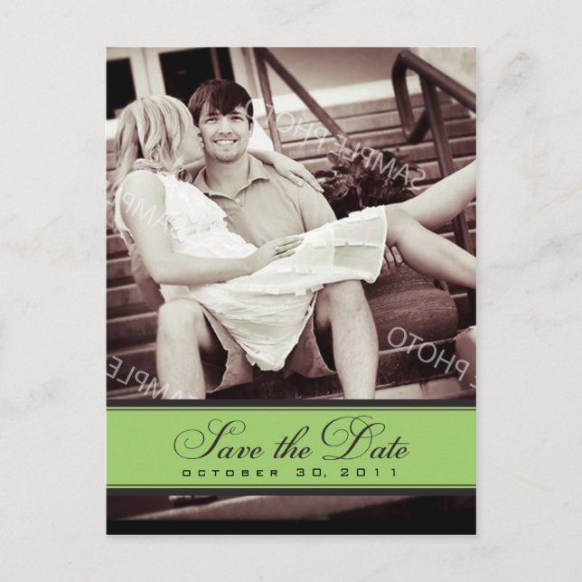 Einfache Kronleuchter Save the Date Foto Postkarte (Vorderseite)