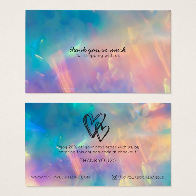 Einfache Kundenermäßigung für moderne Herzkinder (Vorne & Hinten)