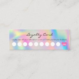 Einfache Kundenpastel Rainbow mit Herz Treuekarte