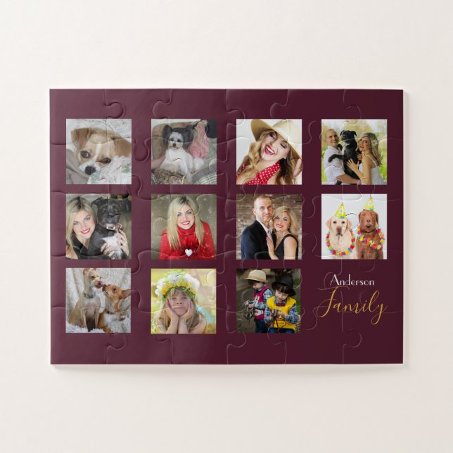 Einfache, kundenspezifische FotoCollage PUZZLE 30  (Horizontal)