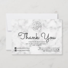 Einfache Kundin aus weißem Marmor Vielen Dank Dankeskarte