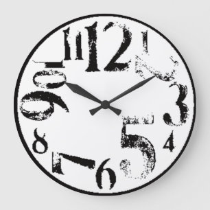 Einfache Kunst Große Wanduhr