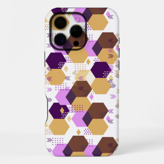 Einfache künstlerische lila und goldene geometrisc iPhone 16 pro max hülle
