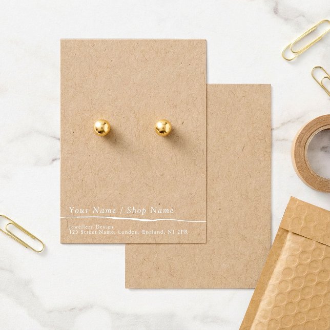 Einfache Kunstoffkarte (Simple kraft earring display card.)