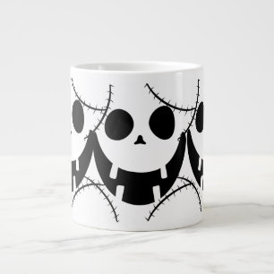 Einfache Kürbisgesicht Halloween-Jack-o-Laternen Jumbo-Tasse