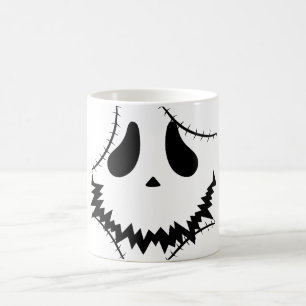 Einfache Kürbisgesicht Halloween-Jack-o-Laternen Kaffeetasse