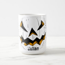 Einfache Kürbisgesicht Halloween-Jack-o-Laternen Kaffeetasse