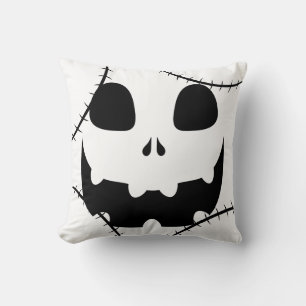 Einfache Kürbisgesicht Halloween-Jack-o-Laternen Kissen