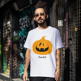 Einfache Kürbisgesicht Halloween Jack-o-Laternen N T-Shirt