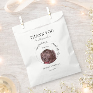Einfache Labrador Retriever Dog Wedding Vielen Dan Geschenktütchen