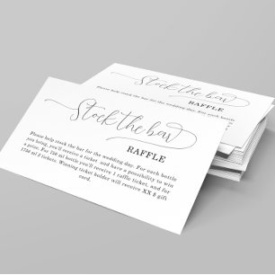 Einfache Lagerung des Bar im Brautparty Begleitkarte