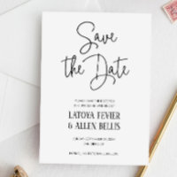 Einfache Lässige Handschrift Save the Date Hochzei
