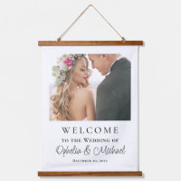Einfache Lässige Hochzeit Begrüßung mit Foto
