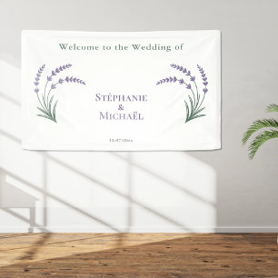 Einfache Lavendel-Hochzeit Banner