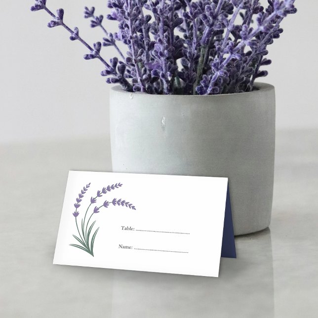 Einfache Lavendel-Hochzeitsplatzkarten Platzkarte (Simple Lavender Wedding Place Cards)