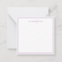 Einfache Lavendel Minimalistisch Monogramm Zwei Gr