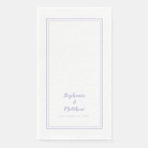 Einfache Lavendel-Moderne-Minimalistische-Hochzeit Serviette