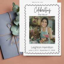 Einfache Leaf-Beerdigung - Feier des Lebensprogram