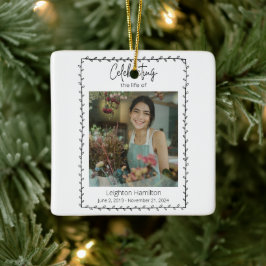 Einfache Leaf-Beerdigung - Lebensfeier Keramikornament