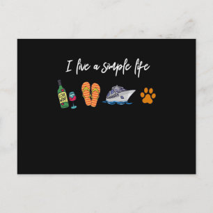 Einfache Lebensqualität Hunde Reiten Postkarte