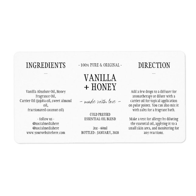 Einfache lebenswichtige Öl-Kosmetische Flasche umk (Vorne)