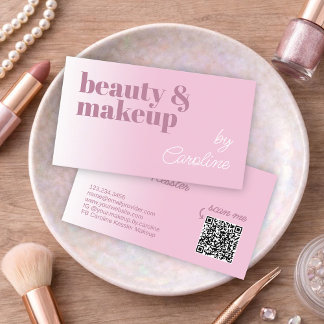 Einfache leichte Baumwolle Candy Pink White Callig Visitenkarte