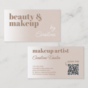 Einfache leichte neutrale Taupe-braune weiße Kalli Visitenkarte