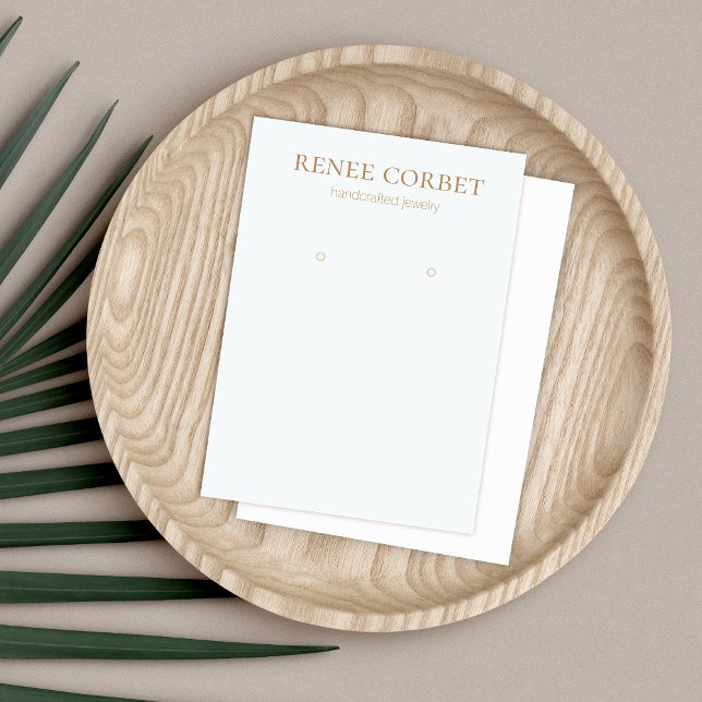 Einfache Lichtblau Ohrring Schmuckkarte (Von Creator hochgeladen)