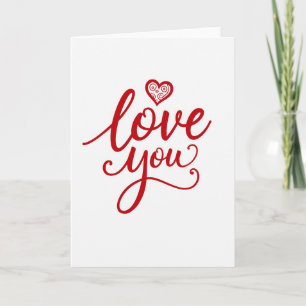 Einfache Lieb-dich-Wirbel-Herz-Karte Karte