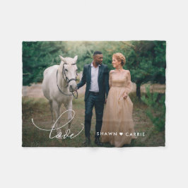 Einfache Liebe bearbeitbare Farbe Personalisierte  Fleecedecke