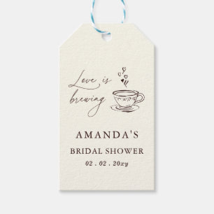 Einfache Liebe Brautparty zum Kaffee kochen Geschenkanhänger