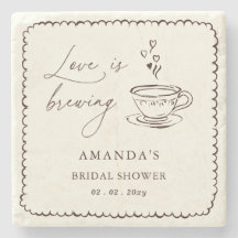 Einfache Liebe Brautparty zum Kaffee kochen