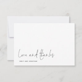 Einfache Liebe Dank Script Foto Wedding Vielen Dan Mitteilungskarte