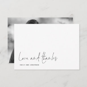 Einfache Liebe Dank Script Foto Wedding Vielen Dan Mitteilungskarte