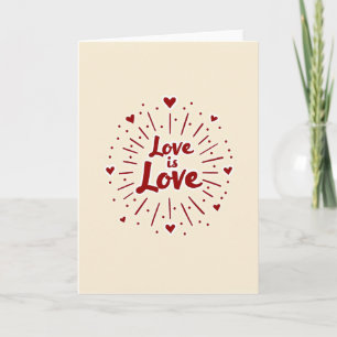 Einfache Liebe ist strahlende Liebeskarte Karte