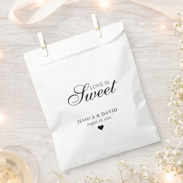 Einfache Liebe ist Sweet Gastgeschenk Hochzeit Bag Geschenktütchen (Ausgeschnitten)